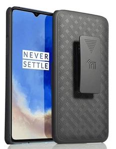 Noir Étui Béquille Housse + Ceinture de Support Ensemble pour OnePlus 7T - Photo 1 sur 9