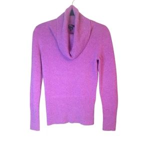 Apt 9 100% Kaschmir lila Langarm Wasserfallausschnitt Pullover Gr. M - Bild 1 von 9