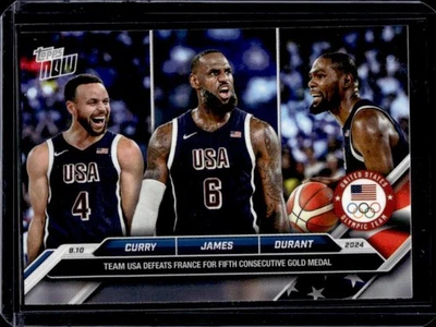 2024 Topps Now Juegos Olímpicos LeBron James Steph Curry Durant Variación Blanco #26 Foto 1 de 2