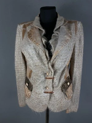 Blazer para mujer Elisa Cavaletti by Daniela Dallavalle beige dorado talla M Foto 1 de 4