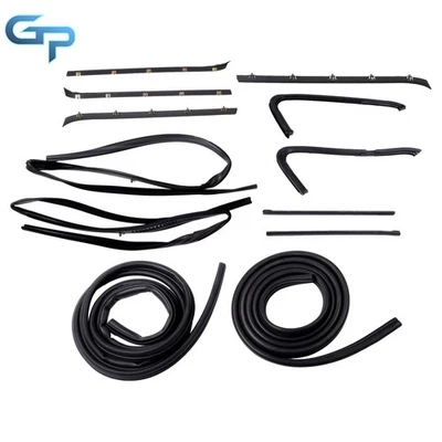 Black Door Weatherstrip Rubber Seal Kit For Chevy GMC Pickup Truck 1973-1980 - Изображение 1 из 4