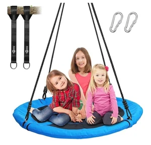 Trekassy 40" große Baumschaukel mit Untertasse für Kinder Erwachsene mit 2 Baumriemen blau - Bild 1 von 6
