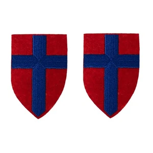 WW2 British 21st Army Group GHQ & L of C Division Repro Military Patches Pair - Picture 1 of 4