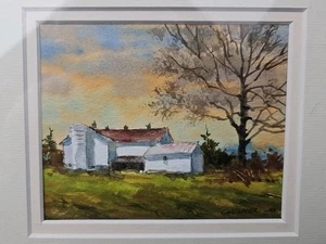 Cathy Welner WPA Down On The Farm original framed vintage art Whiskey America - Picture 1 of 9