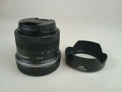 Canon RF-S 10-18mm F4.5-6.3 IS STM Lens w/ Hood – Barely Used - Excellent - Image 1 of 4