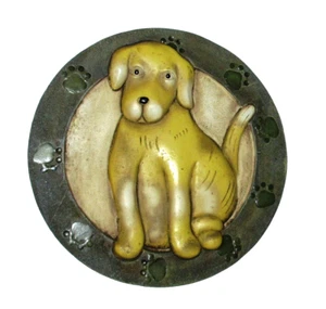 Wandbehang Plakette Hund. Welpenpfotenabdrücke leuchten im Dunkeln. Welpen Deko. - Bild 1 von 4