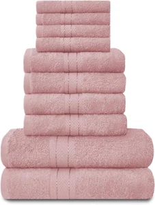 Lions Towels Family Bale Set - 10 Piece 100% Egyptian Cotton, 4X Face 4X Hand 2X - Picture 1 of 12