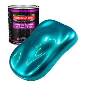 Restoration Shop Teal Green Metallic Acrylic Urethane Gallon Only Auto Paint - Picture 1 of 5