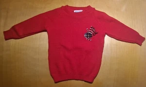 Vtg Trimingham's of Bermuda Kids Red Crewneck Sweater/ Bagpipe 22/ US 6 Scotland - Picture 1 of 9