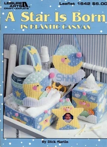A Star Is Born In Plastic Canvas by Dick Martin Baby Designs Leaflet 1642 - Picture 1 of 2