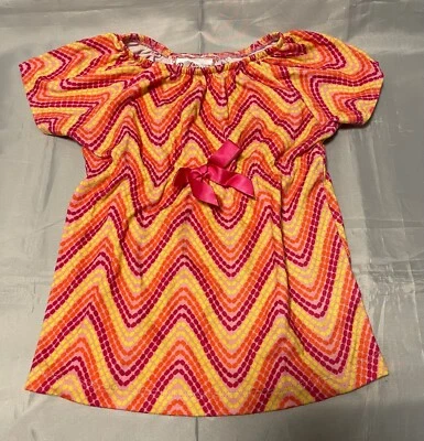 American Girl PJ Short Sleeve Size XS 6 Small Pink Pajama Set Julies Zig Zag - Image 1 of 4