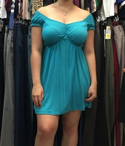 Miss Sixty Collection kurzes schulterfreies Kleid für Pfirsiche. - Bild 1 von 4