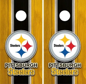 Pittsburgh Steelers Cornhole Board Vinyl Sticker - Decal Wrap VZ681 - Picture 1 of 2
