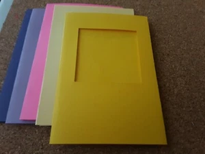 5 Handmade square A2 aperture cards 3 3/4 x 5 1/2 inces - Picture 1 of 1