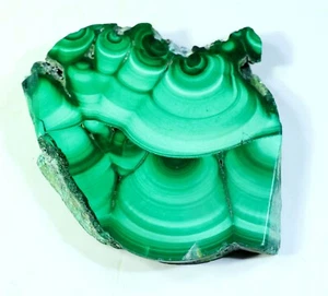 146 CT NATURAL FLOWER PLUME MALACHITE POLISH SLAB TILE UNTREATED GEMSTONE MJ-341 - Picture 1 of 6