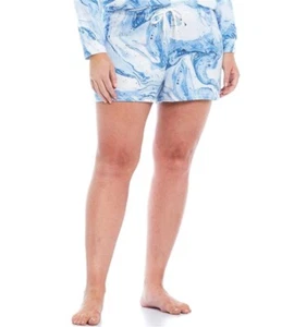 New PJ Salvage 3X Melting Crayons Marbled Blue Peachy Jersey Lounge Shorts 92858 - Picture 1 of 1