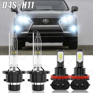 For 2010-2014 2015 Lexus RS350 HID Headlight Bulbs Low Beam + LED Fog Light Kit - Picture 1 of 17
