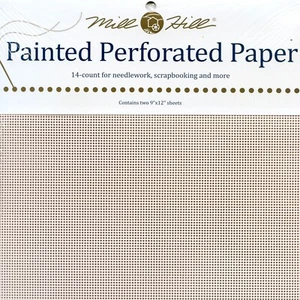 Pink Frost Painted Perforated Paper Mill Hill 14 Count 9x12 Inches - Picture 1 of 2