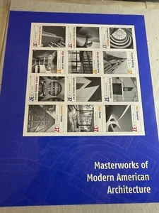 Masterworks of Modern American Architecture Sheet of 12 Stamps - MNH (x2 + FDC) - Picture 1 of 3