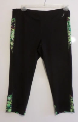 NEW1 EXERTEK CAPRI STRETCH LEGGING-SZ XL-BLACK/MULTI-NICE! - Image 1 of 4