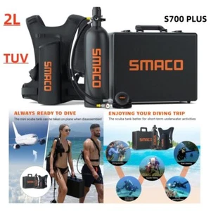 SMACO S700 Plus 2L Mini Tauchflaschen Scuba Tank 25-30 Mins Portable Diving Set - Bild 1 von 8
