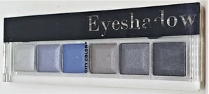 City Color Eyeshadow #3 Greys & Blues 6 Color Palette Applicator Quick Shipping - Picture 1 of 3