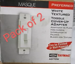 (2 pz) TAYMAC MASQUE Adattatore Cover-Up Interruttore a Levetta 1 Velocità AD70W (Bianco) - Foto 1 di 8