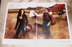 Original Near Mint Print Ad Poster Bono Louis Vuitton Flugzeug 2 Seiten - Bild 1 von 1