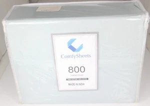 ComfySheets 800 TC 100% Ägyptische Baumwolle VOLLES Lakenset HELLBLAU U13D - Bild 1 von 2