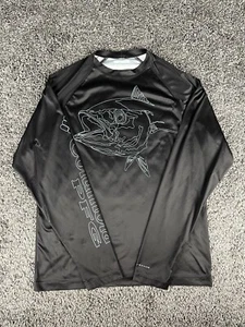 Columbia PFG Long Sleeve Shirt Black/Gulf Stream Tuna Mens Small - Picture 1 of 9