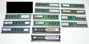 16 GO LOT DE BARRETTE MÉMOIRE DE 1 GO ET 2 GO GDDR2. - Picture 1 of 11