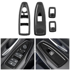 Cubierta de interruptor de elevación de ventana estilo fibra de carbono para BMW Serie 3 F30 F33 F34 - Imagen 1 de 12