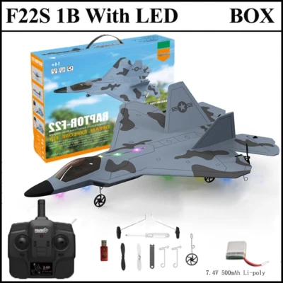 F22S 2.4G 4CH 6G RC Airplane Raptor Jet A180 Upgrade Version LED Light Gyroscope - Image 1 of 4