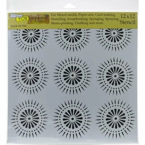 Petal Burst Layering Stencil 12x12 Lg Design for Home Decor Painting, Tiles, Art - Picture 1 of 1