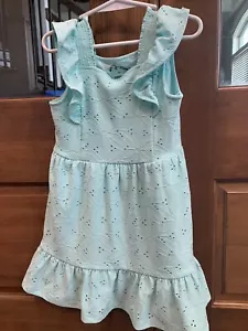 Ruffled Eyelet Sea foam Green Dress 4 T Art Class - Picture 1 of 7