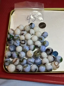 Vintage Marbles Lot Of 50 Different Sizes Unique Lot 45 - Picture 1 of 9