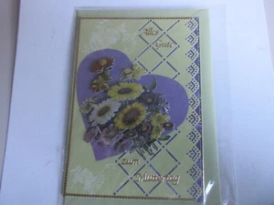 Tarjeta, día de la madre, flores, pieza única, pieza 2,-- € ¡con sobre!!! - Imagen 1 de 4
