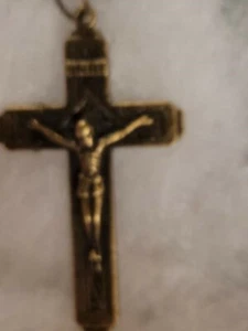 Catholic Religious Crucifix Leather Adjustable Necklace - Picture 1 of 2
