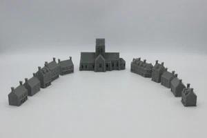 6mm - 1/285 3D Printed Sainte-Mère-Église Church and Village WII Normandy - Picture 1 of 1