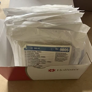 10 Urinary Leg Bag Hollister Anti-Reflux Valve Sterile 900 mL Vinyl (#9805) - Picture 1 of 1