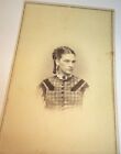 Antique Victorian American Fashion Beauty, Lovely Curls! Webster, MA CDV Photo!