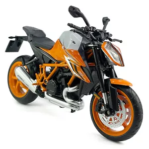 1:12 2022 KTM 1290 Super Duke R Motorcycle Model Diecast Toy Car Orange - Picture 1 of 10