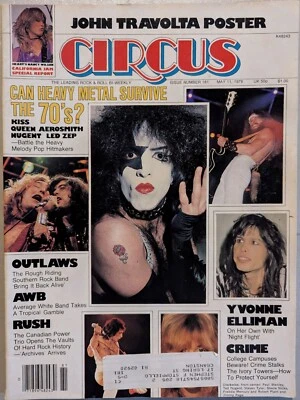 Circus Magazine May 1978 Heavy Metal, Outlaws, Rush, KISS, Queen, Led Zeppelin  - Image 1 of 4