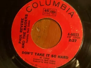 PAUL REVERE & THE RAIDERS 45 1/MIN ""Don't Take It So Hard"" Beobachtung..." Sehr guter Zustand - Bild 1 von 2