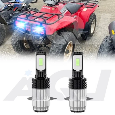 Headlights For Honda FourTrax 250 1985-1992 Ice Blue 8000K LED Bulbs H6M 2Pcs - Изображение 1 из 4