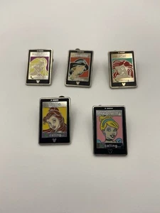 Disney Trading Pin Princess Hidden Mickey Mobile Cell Phone Set Of 5 Calling - Picture 1 of 7