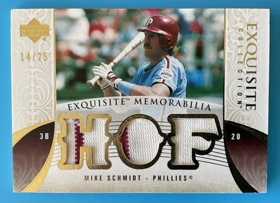 2006 Upper Deck Exquisite Collection Memorabilia Mike Schmidt Patch /25 Phillies - Image 1 of 2