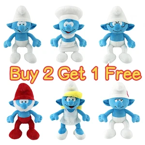 BRAND NEW 35cm SMURF SOFT TOY SMURFETTE PLUSH PAPA SMURF TOY - Picture 1 of 24