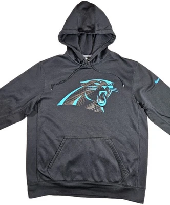 Nike Therma Fit NFL Carolina Panthers Pullover Black Hoodie Mens Large  - Image 1 of 4