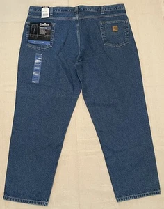 Jeans Carhartt uomo blu relaxed fit pesante 5 tasche gamba affusolata 46x30 nuovo con etichette - Foto 1 di 19